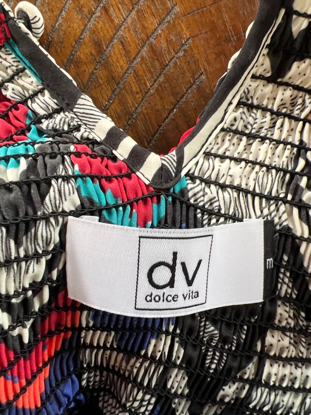 Like🆕 DOLCE VITA Chevron Print Sleeveless Fit-and-Flare Dress - (Medium) - Picture 8 of 8